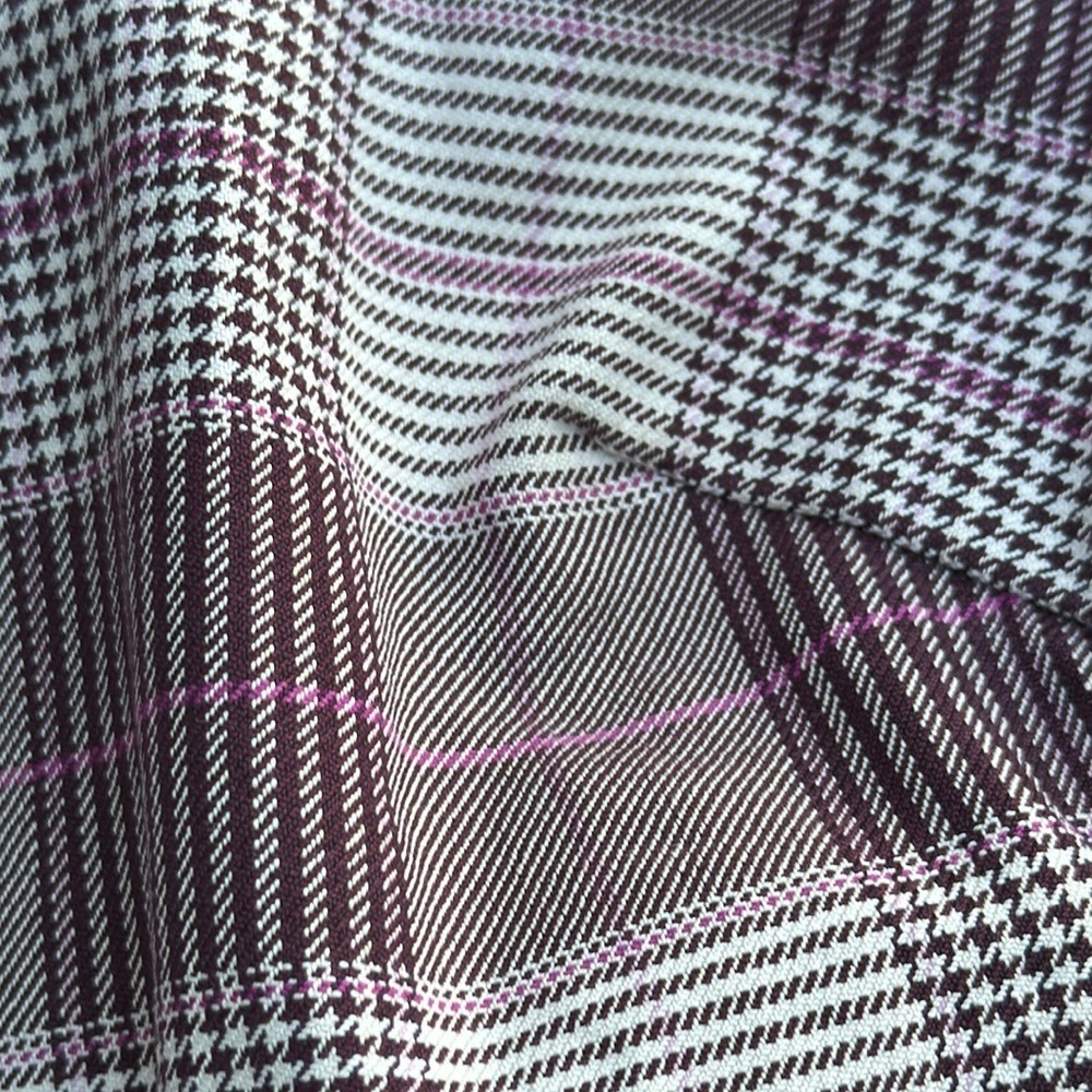 💜💜💜Hillary & Hanson XL purple houndstooth jacket blazer - Picture 8 of 8